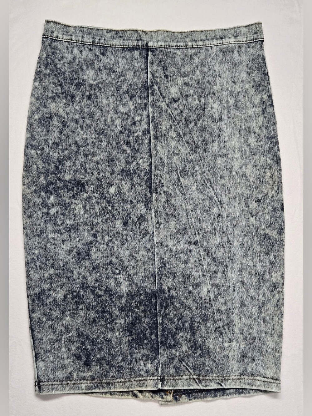 Thrill 1X Vintage Denim Tube Skirt Acid Wash 90s Stretch